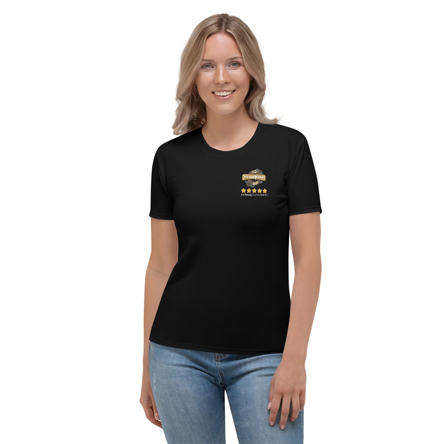 SteamWorks Pub Reviews Women's Black T-shirt