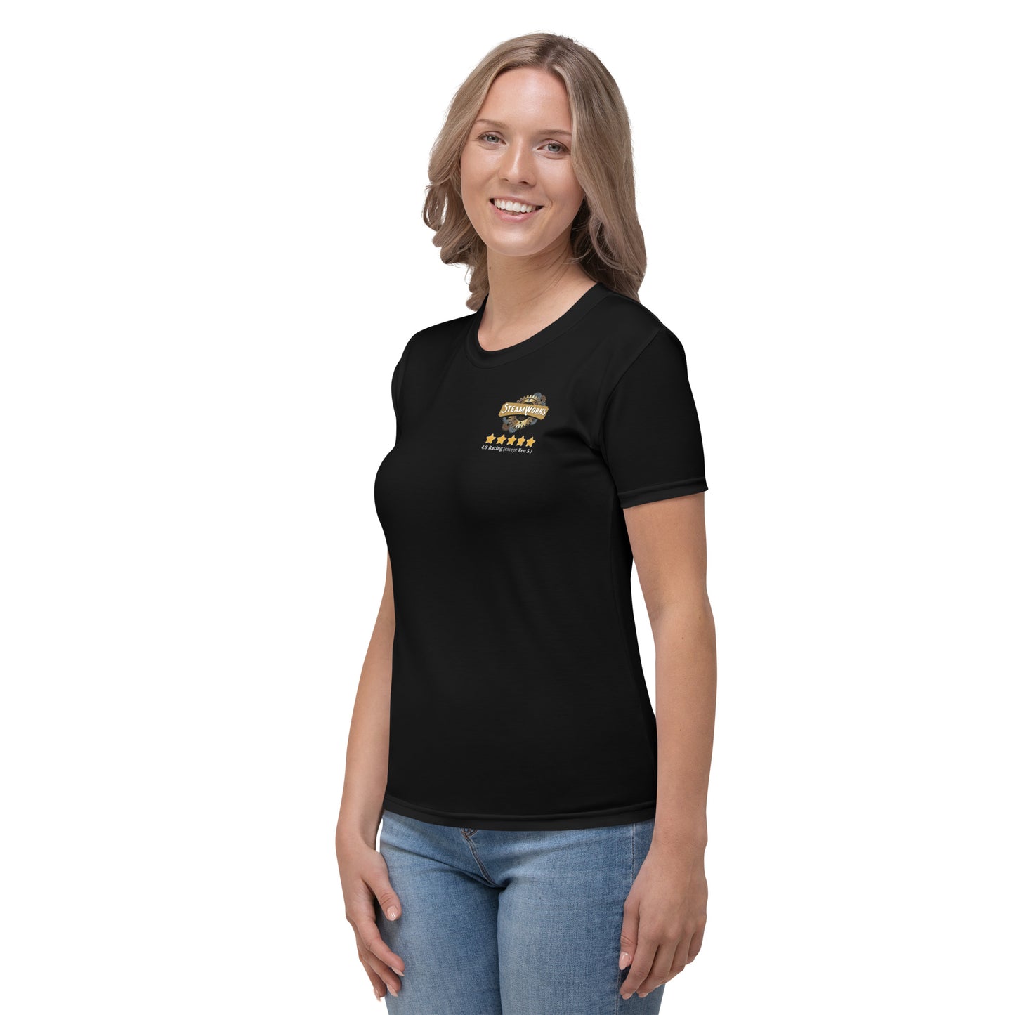 SteamWorks Pub Reviews Women's Black T-shirt