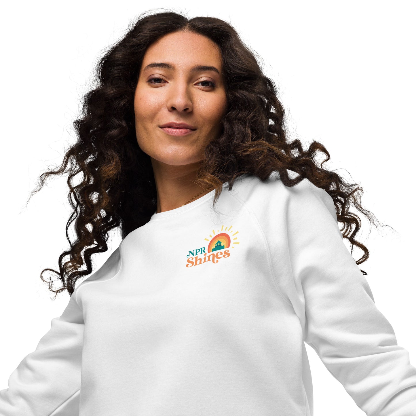 NPR Shines 100 Unisex Organic Raglan Sweatshirt