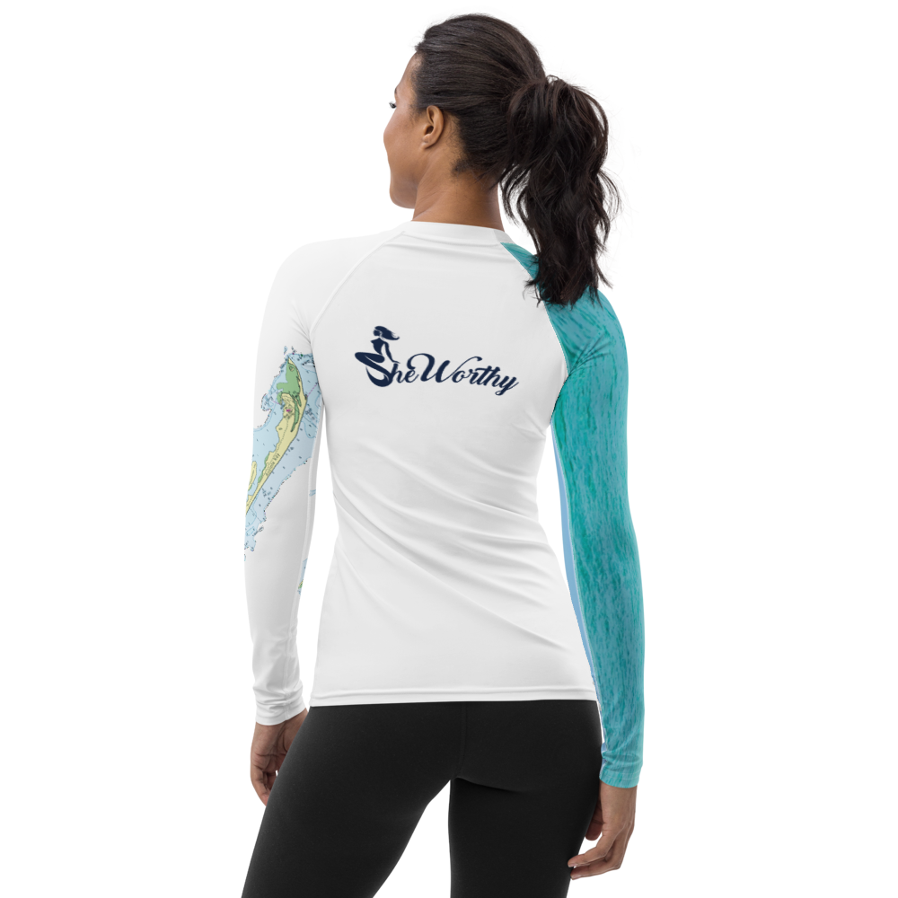 She Worthy Anclote Keys Collection Rash Guard (UPF 40)