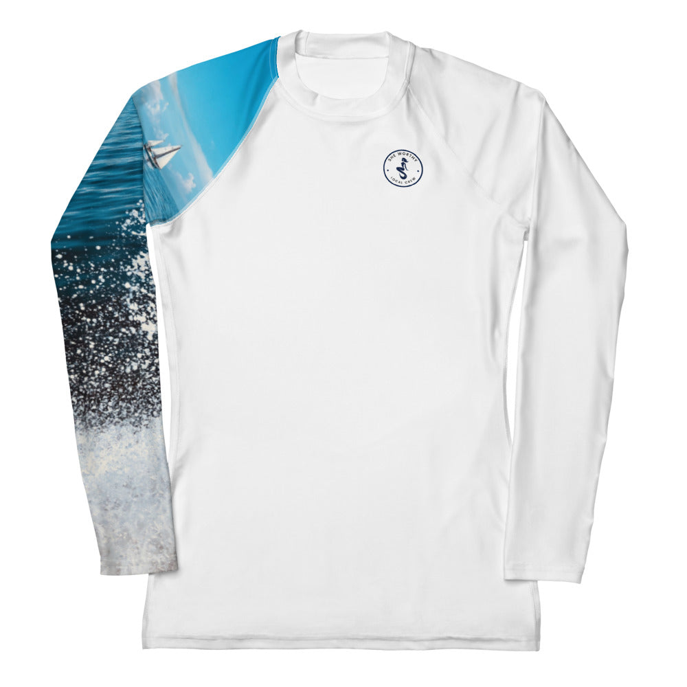 She Worthy White Water Sails UPF 40 Rash Guard