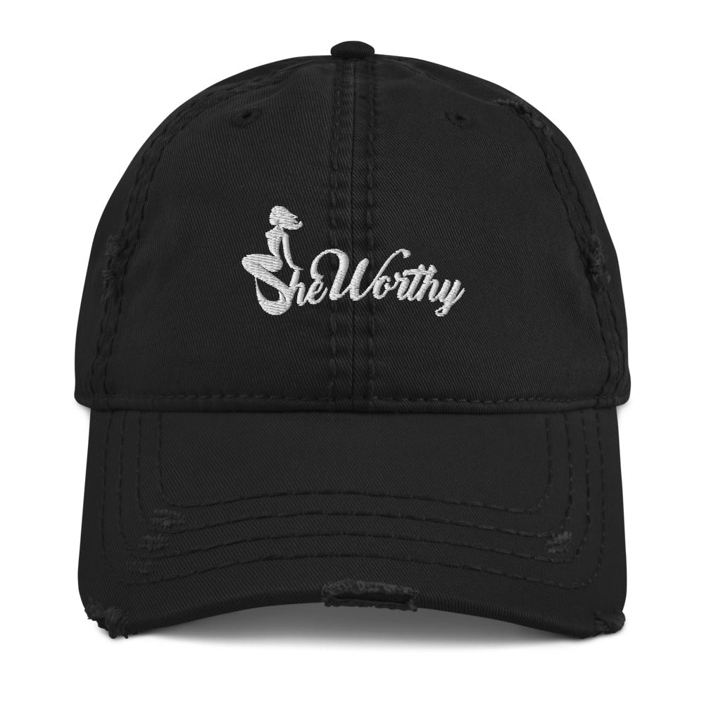 Distressed She Worthy Cap