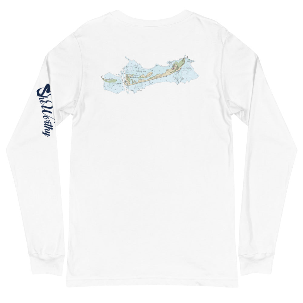 She Worthy Anclote Keys Collection Long Sleeve Cotton Shirt